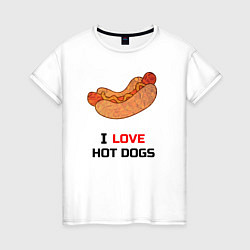 Женская футболка Love HOT DOGS
