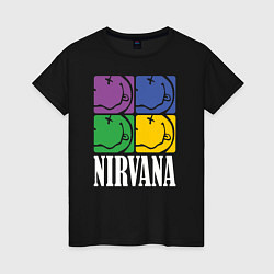 Футболка хлопковая женская Nirvana, цвет: черный