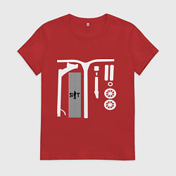 Женская футболка Самокат фристайл Кастом