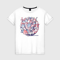 Женская футболка Doodle cats