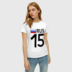 Футболка хлопковая женская RUS 15, цвет: белый — фото 2