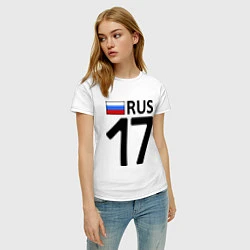 Футболка хлопковая женская RUS 17, цвет: белый — фото 2