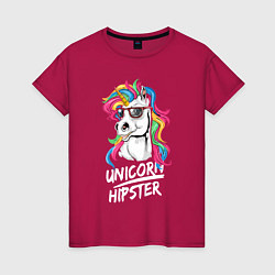 Женская футболка Unicorn hipster