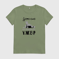 Женская футболка Кот Шредингера