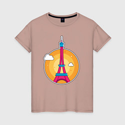 Женская футболка Eiffel Tower