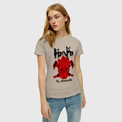 Футболка хлопковая женская DOROHEDORO, цвет: миндальный — фото 2