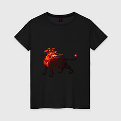 Женская футболка Огненный лев