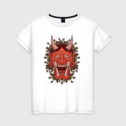 Женская футболка Oni demon samurai mask