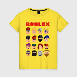 Футболка хлопковая женская ROBLOX, цвет: желтый