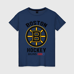 Футболка хлопковая женская BOSTON BRUINS NHL, цвет: тёмно-синий