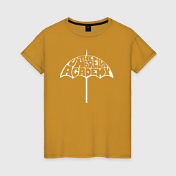 Футболка хлопковая женская Umbrella Academy, цвет: горчичный