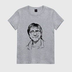 Футболка хлопковая женская Юрий Шевчук ДДТ, цвет: меланж