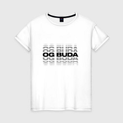 Женская футболка OG BUDA — репер