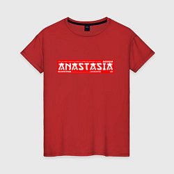 Футболка хлопковая женская АнастасияAnastasia, цвет: красный