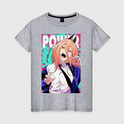 Женская футболка POWER CHAINSAW MAN ANIME