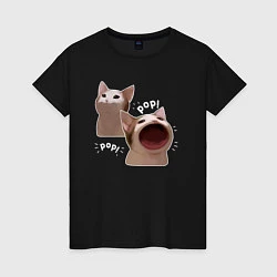 Женская футболка Cat Pop - Мем