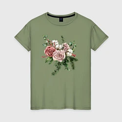 Женская футболка Букет роз