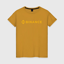 Женская футболка BINANCE БИНАНС БИРЖА