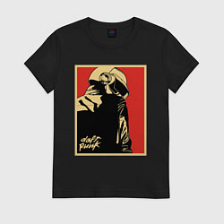 Футболка хлопковая женская Daft Punk, цвет: черный
