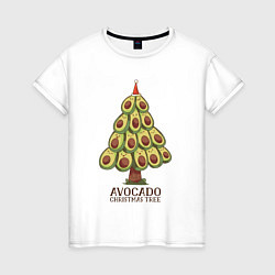 Женская футболка Avocado Christmas Tree