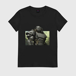 Футболка хлопковая женская Fallout x Skyrim, цвет: черный