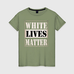 Женская футболка White lives matters