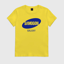 Футболка хлопковая женская Samogon galaxy, цвет: желтый