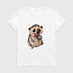 Женская футболка Ежик