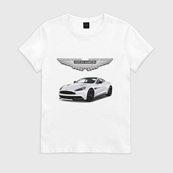 Футболка хлопковая женская ASTON MARTIN, цвет: белый