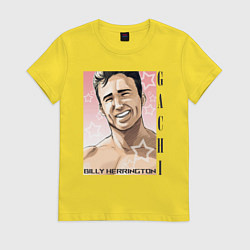 Футболка хлопковая женская Gachi, цвет: желтый