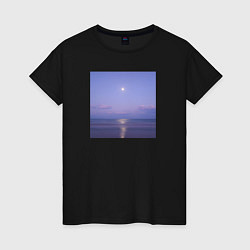 Женская футболка Луна и море