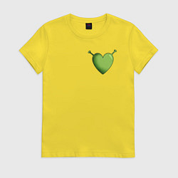 Футболка хлопковая женская Шрек Love, цвет: желтый