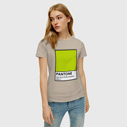 Футболка хлопковая женская Shrek: Pantone Color, цвет: миндальный — фото 2