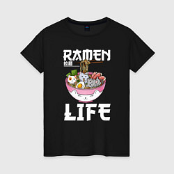 Женская футболка Ramen life