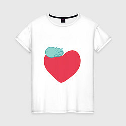 Женская футболка Любовь и котики