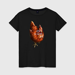 Женская футболка Курица скайрим