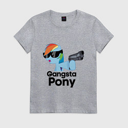 Женская футболка Gangsta pony