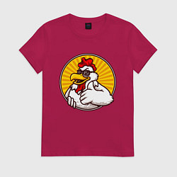 Футболка хлопковая женская Курито, цвет: маджента