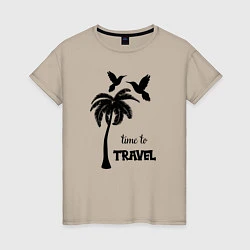 Женская футболка Время путешествовать