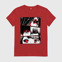 Футболка хлопковая женская Токийский Гуль, цвет: красный