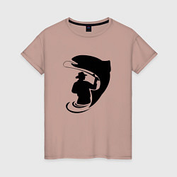 Женская футболка Рыбак и рыба