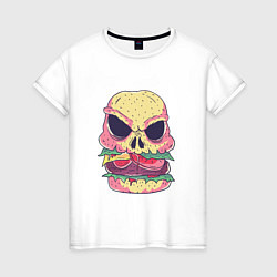 Женская футболка Череп Бургер Skull Burger