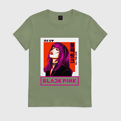 Футболка хлопковая женская Лиса, цвет: авокадо