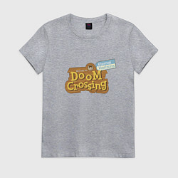 Женская футболка Doom crossing