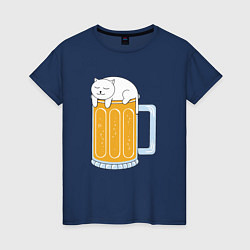 Женская футболка Beer Cat