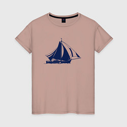 Женская футболка Корабль