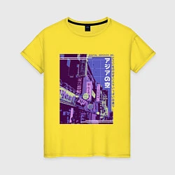 Женская футболка Neon Asian Street Vaporwave