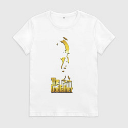 Футболка хлопковая женская Крестный отец the godfather, цвет: белый