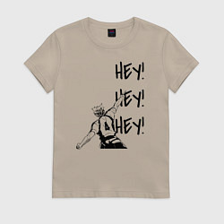 Женская футболка ХЕЙ! ХЕЙ! ХЕЙ! Юу Нишиноя Haikyu!!