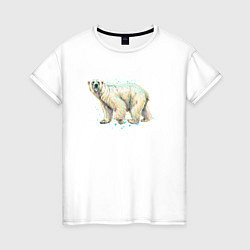 Женская футболка Белый медведь